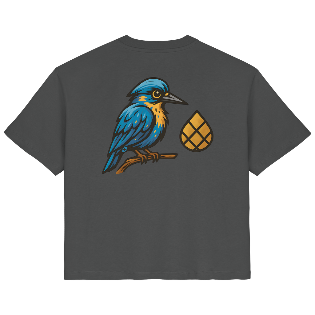 Tannenhäher mit Zirbelnuss + Emblem Stick Ladies Shirt
