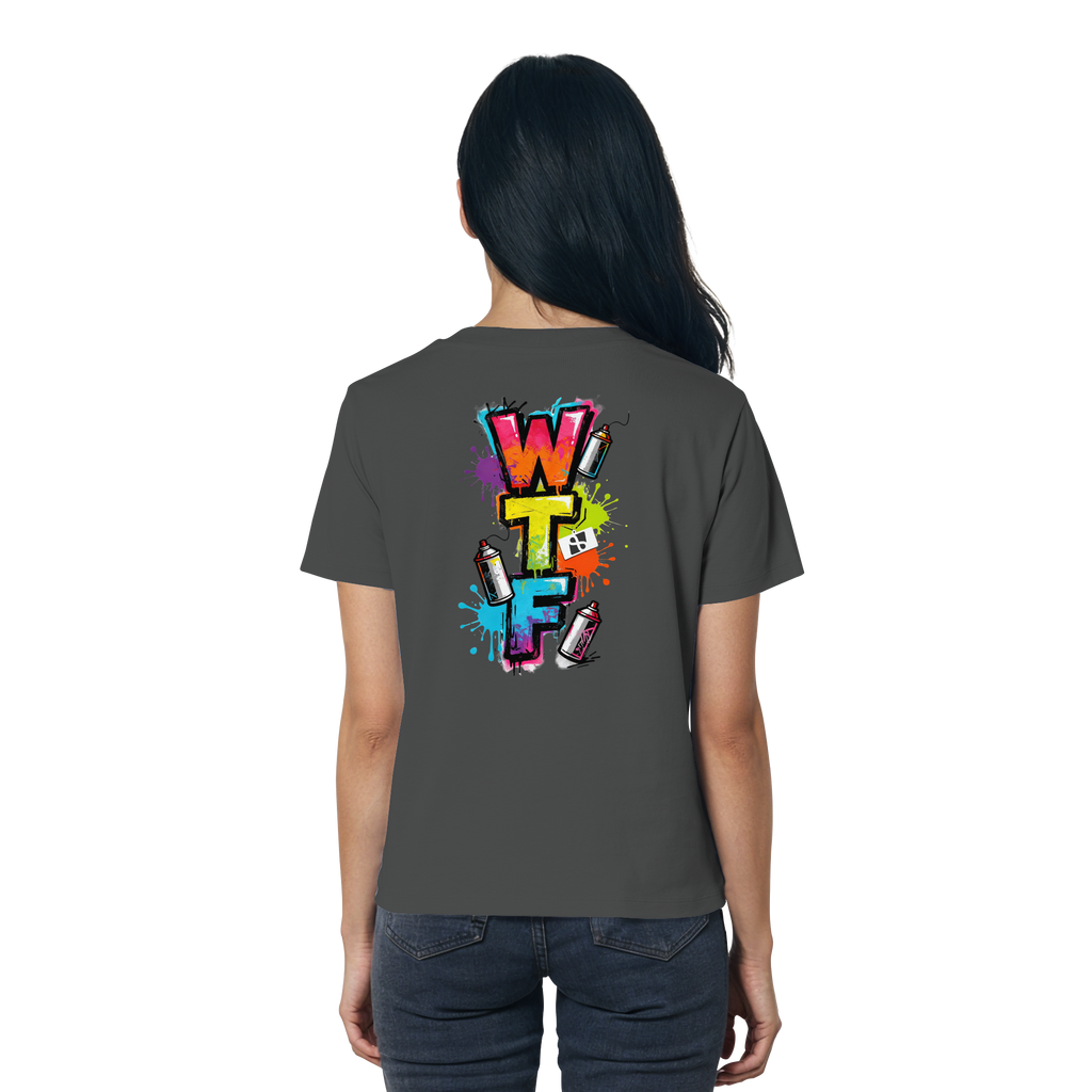 WTF - "Wear The Fair" Print mit besticktem Emblem - Ladies Organic Shirt