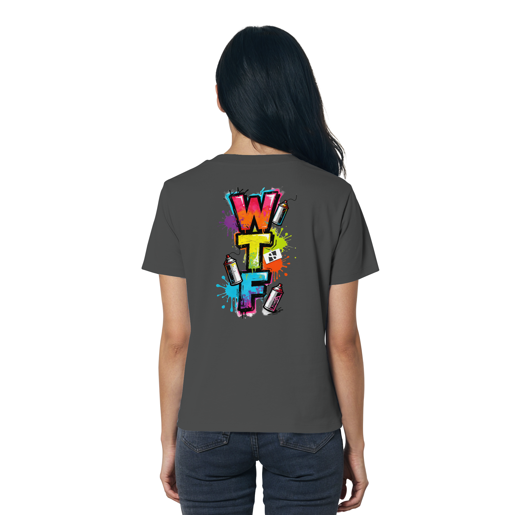 WTF - "Wear The Fair" Print mit besticktem Emblem - Ladies Organic Shirt