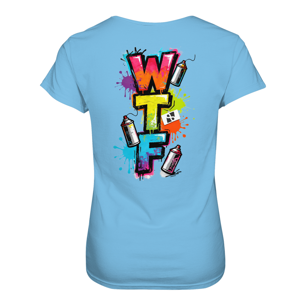 WTF - "Wear The Fair" Print mit besticktem Emblem - Ladies Organic Shirt