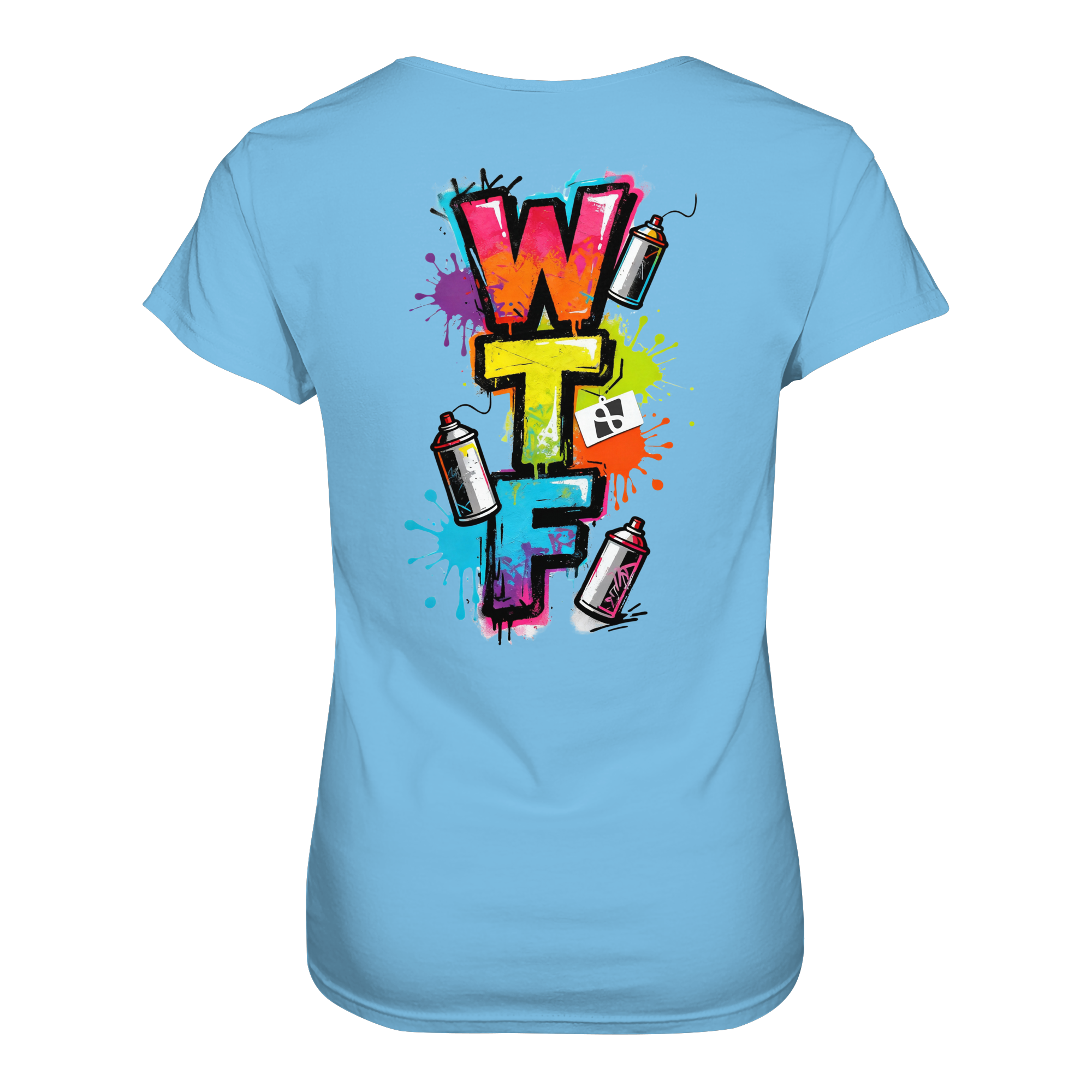 WTF - "Wear The Fair" Print mit besticktem Emblem - Ladies Organic Shirt