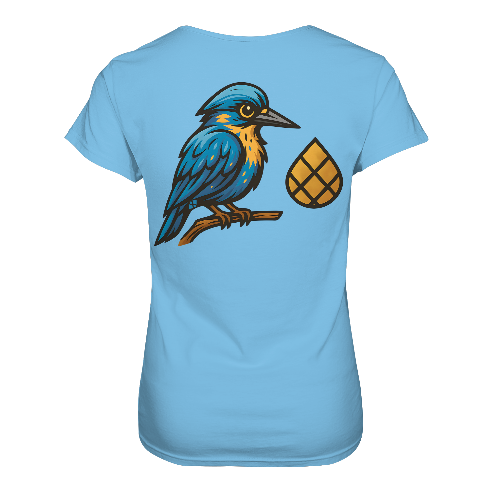 Tannenhäher mit Zirbelnuss + Emblem Stick - Ladies Organic Shirt