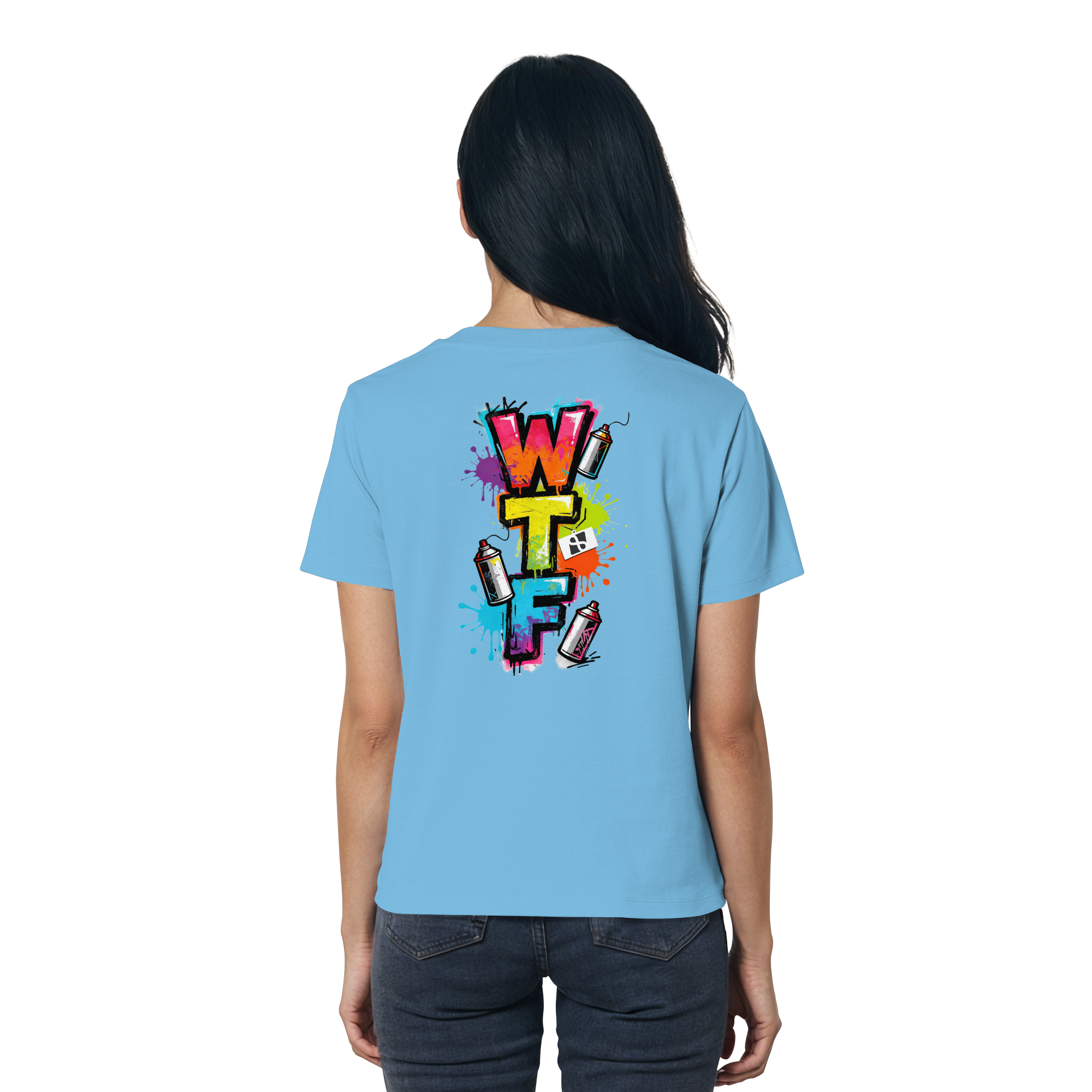 WTF - "Wear The Fair" Print mit besticktem Emblem - Ladies Organic Shirt