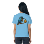 Tannenhäher mit Zirbelnuss + Emblem Stick - Ladies Organic Shirt