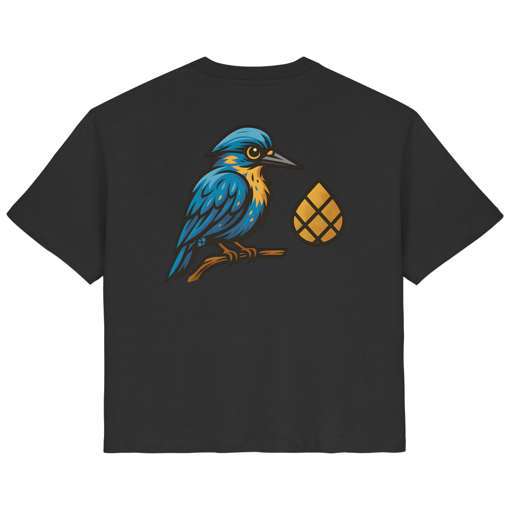 Tannenhäher mit Zirbelnuss + Emblem Stick Ladies Shirt