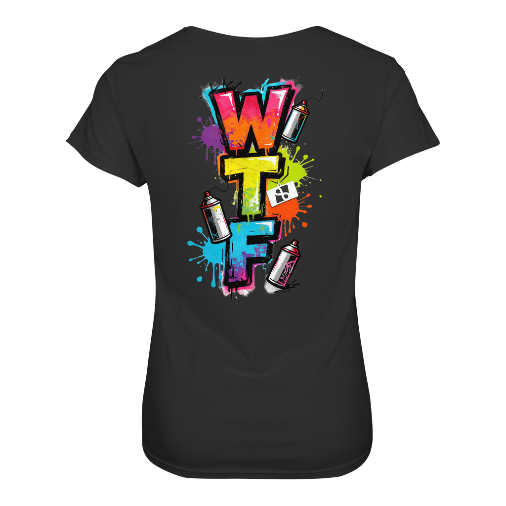 WTF - "Wear The Fair" Print mit besticktem Emblem - Ladies Organic Shirt
