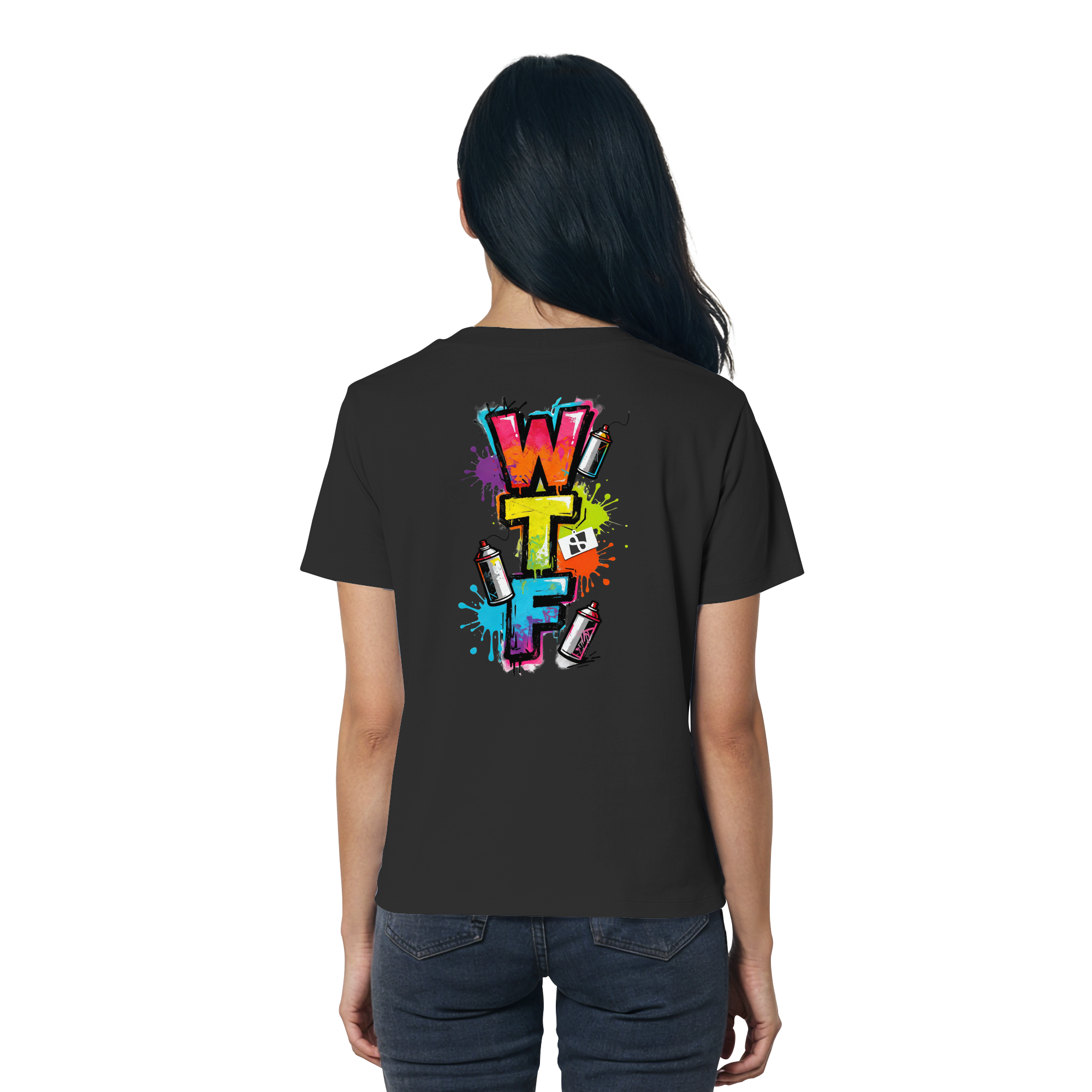 WTF - "Wear The Fair" Print mit besticktem Emblem - Ladies Organic Shirt