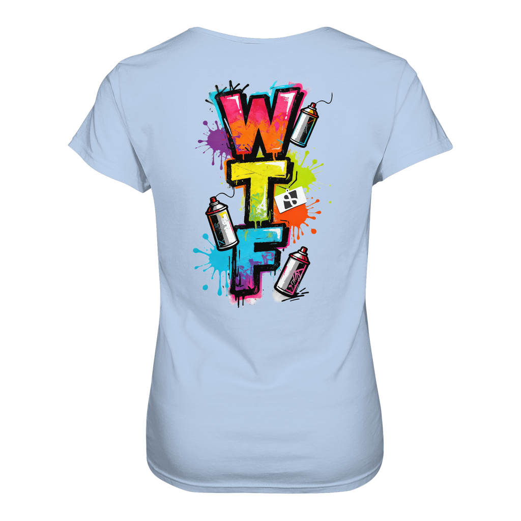 WTF - "Wear The Fair" Print mit besticktem Emblem - Ladies Organic Shirt