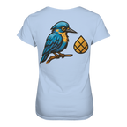Tannenhäher mit Zirbelnuss + Emblem Stick - Ladies Organic Shirt