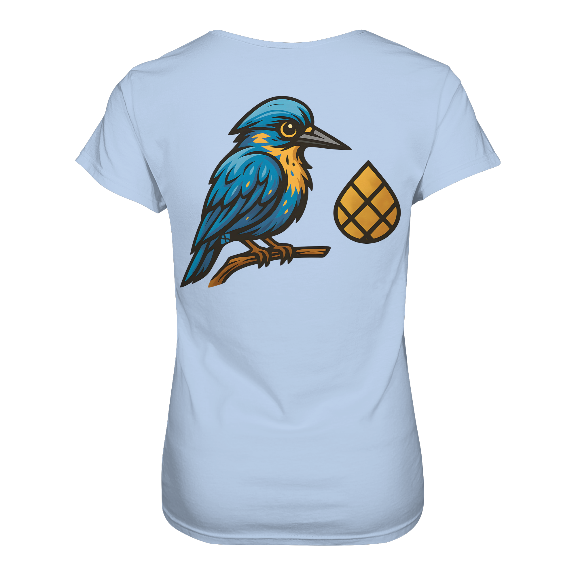 Tannenhäher mit Zirbelnuss + Emblem Stick - Ladies Organic Shirt