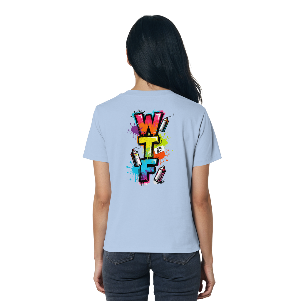 WTF - "Wear The Fair" Print mit besticktem Emblem - Ladies Organic Shirt
