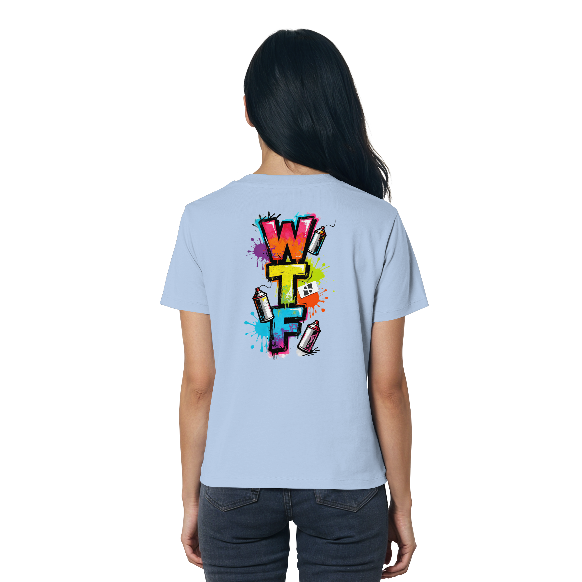 WTF - "Wear The Fair" Print mit besticktem Emblem - Ladies Organic Shirt