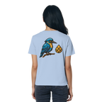 Tannenhäher mit Zirbelnuss + Emblem Stick - Ladies Organic Shirt