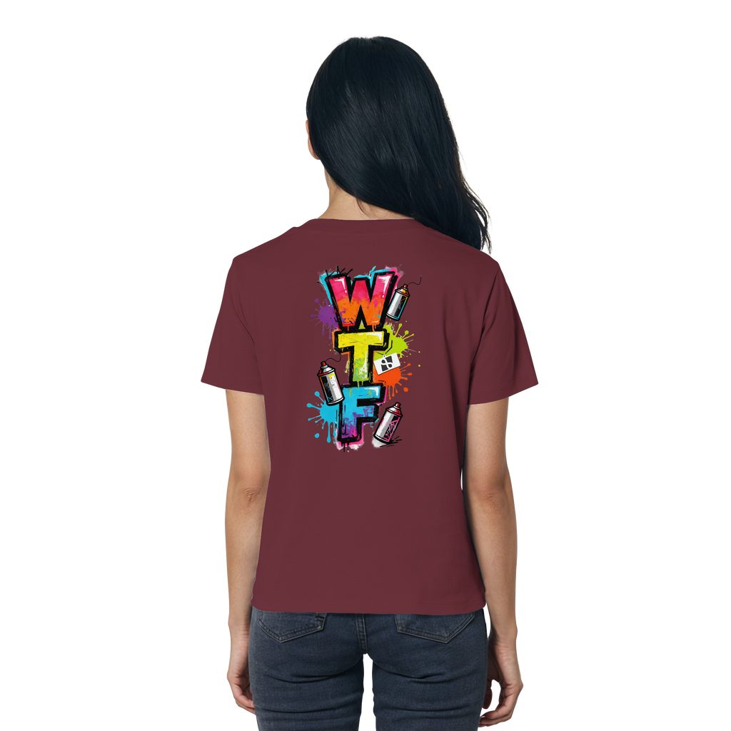 WTF - "Wear The Fair" Print mit besticktem Emblem - Ladies Organic Shirt