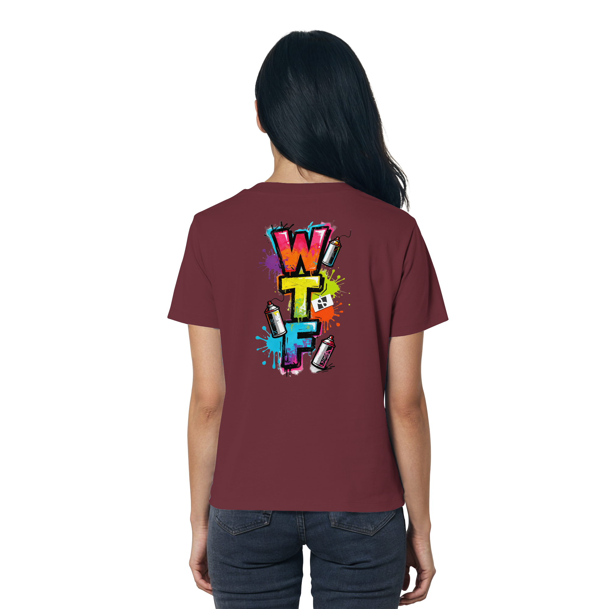 WTF - "Wear The Fair" Print mit besticktem Emblem - Ladies Organic Shirt