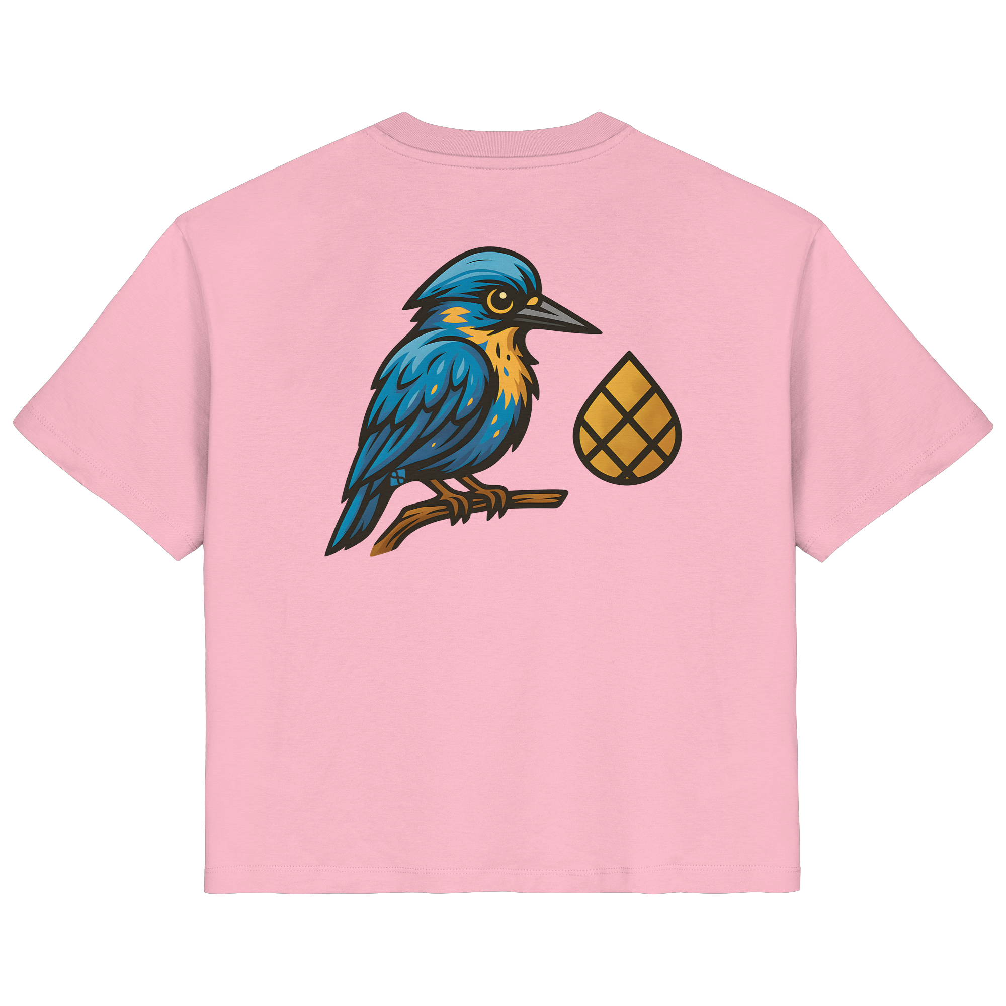 Tannenhäher mit Zirbelnuss + Emblem Stick - Ladies Organic Shirt