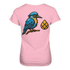 Tannenhäher mit Zirbelnuss + Emblem Stick - Ladies Organic Shirt