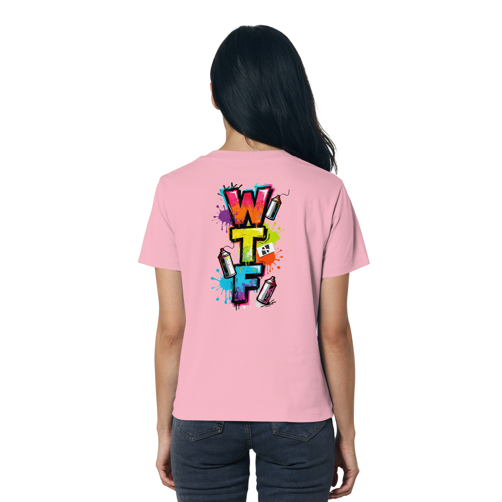 WTF - "Wear The Fair" Print mit besticktem Emblem - Ladies Organic Shirt