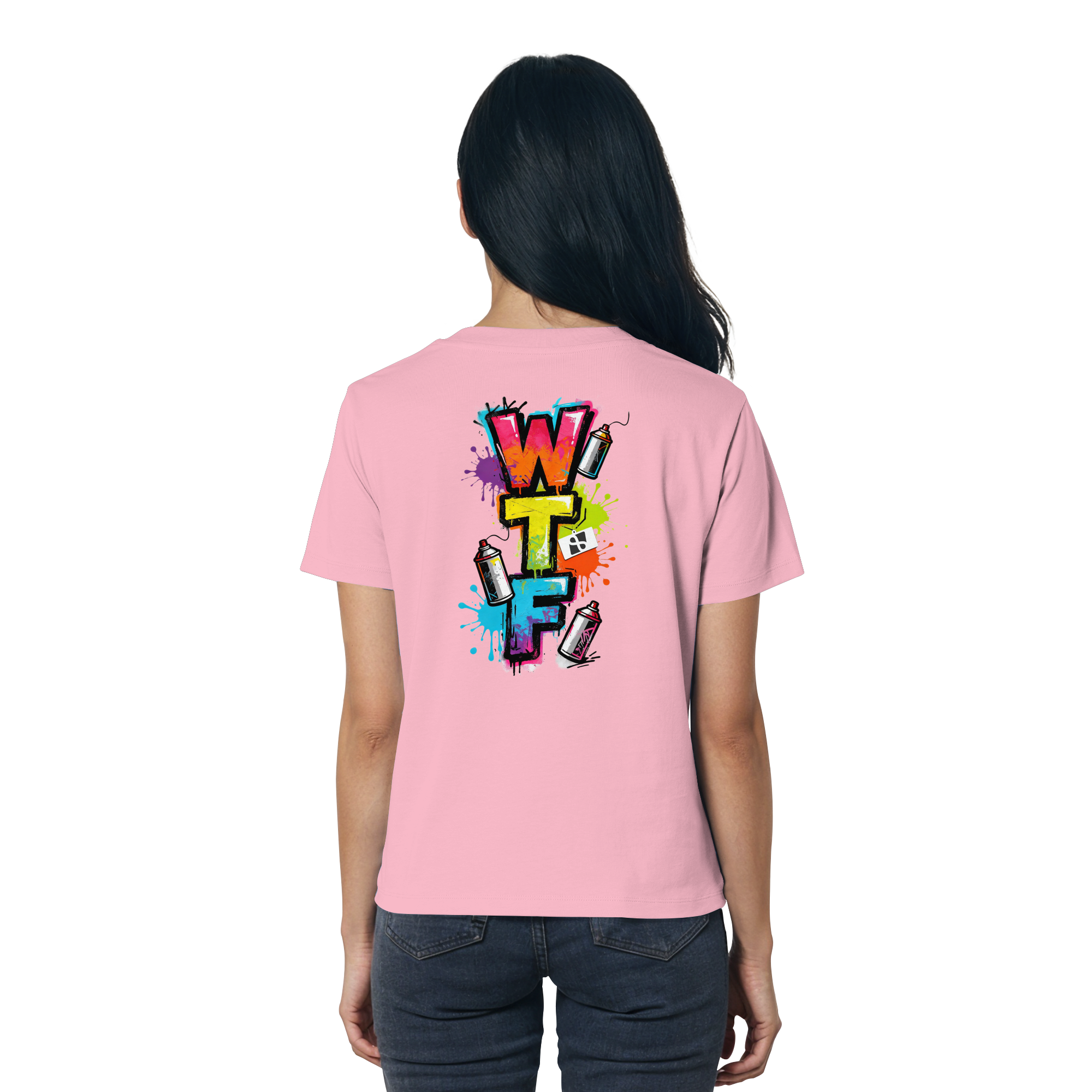 WTF - "Wear The Fair" Print mit besticktem Emblem - Ladies Organic Shirt