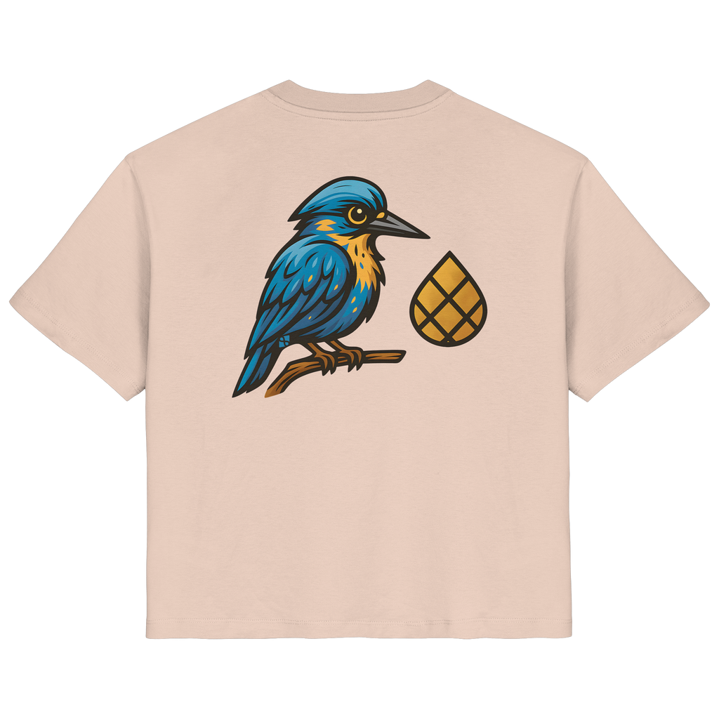 Tannenhäher mit Zirbelnuss + Emblem Stick - Ladies Organic Shirt