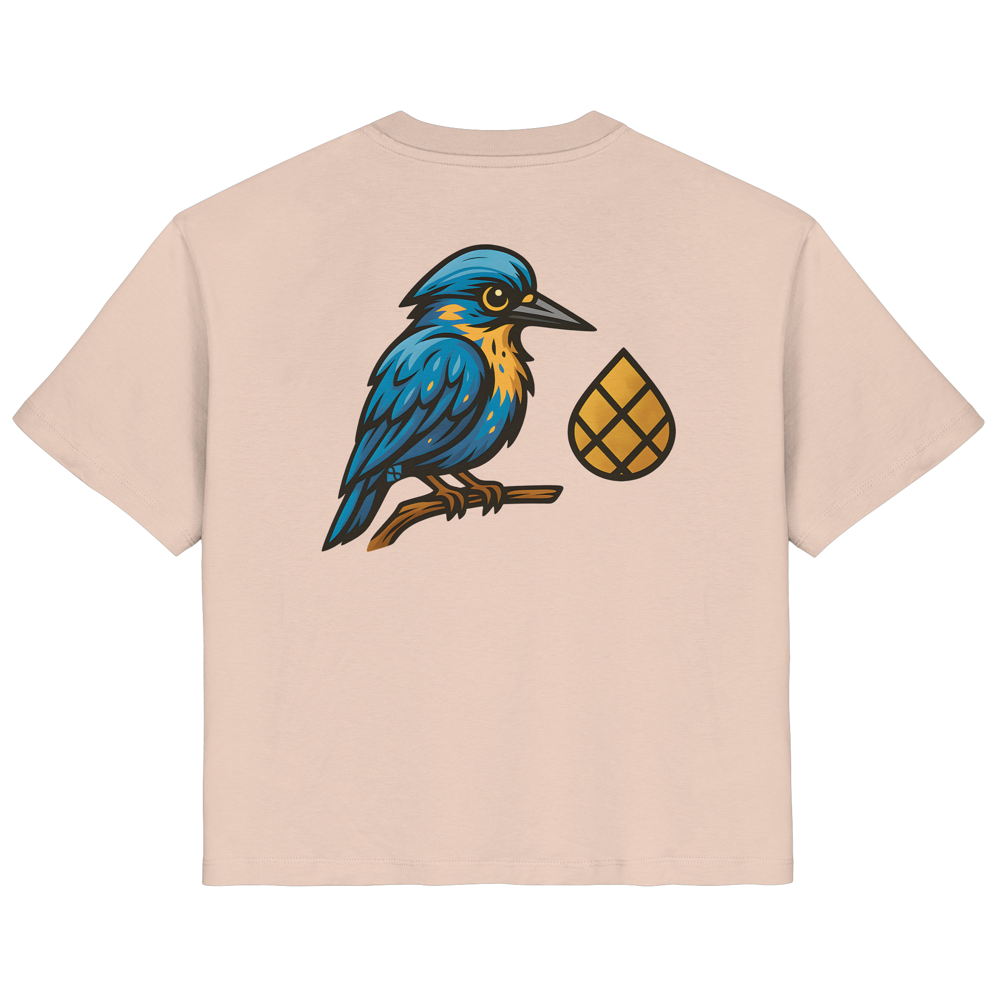 Tannenhäher mit Zirbelnuss + Emblem Stick - Ladies Organic Shirt
