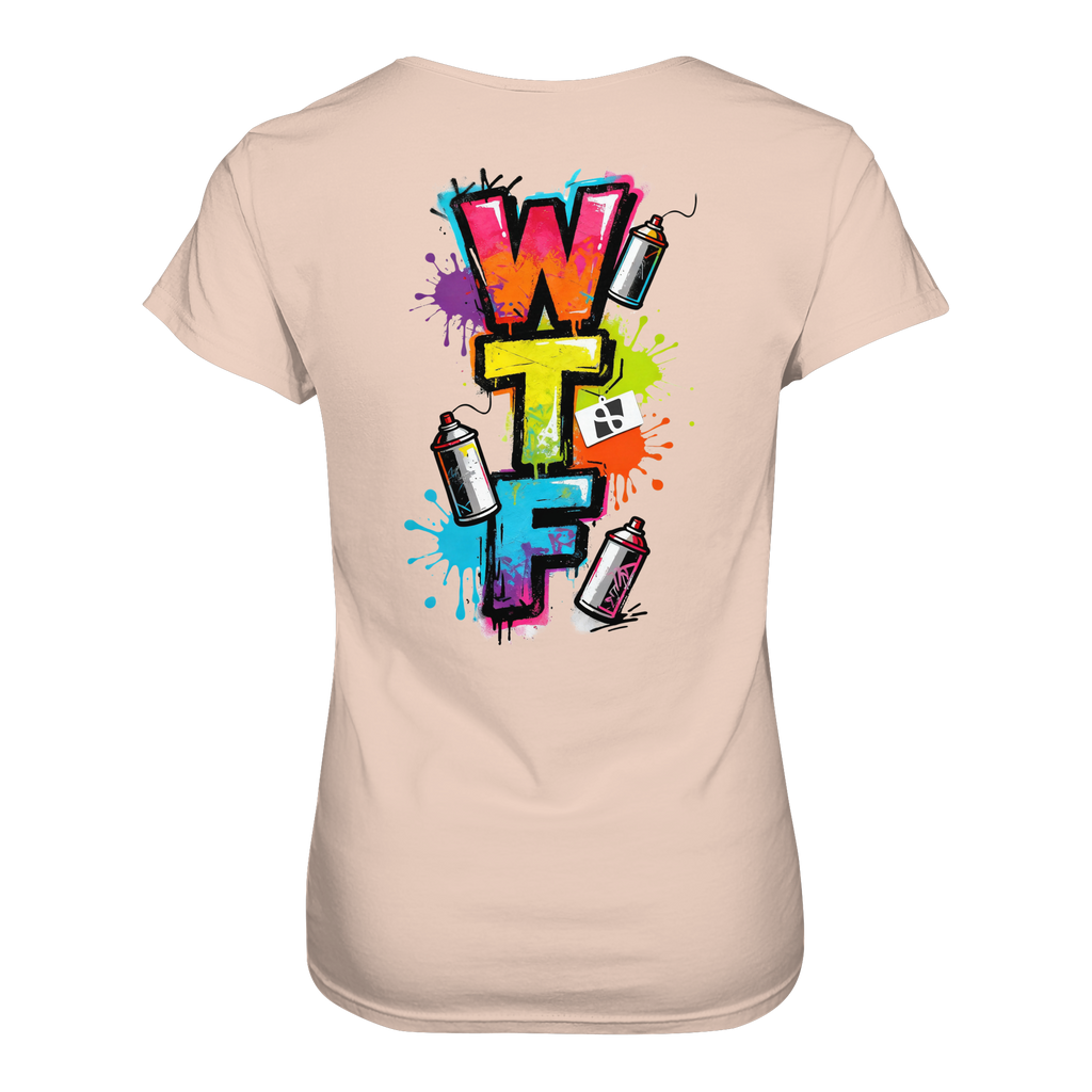 WTF - "Wear The Fair" Print mit besticktem Emblem - Ladies Organic Shirt