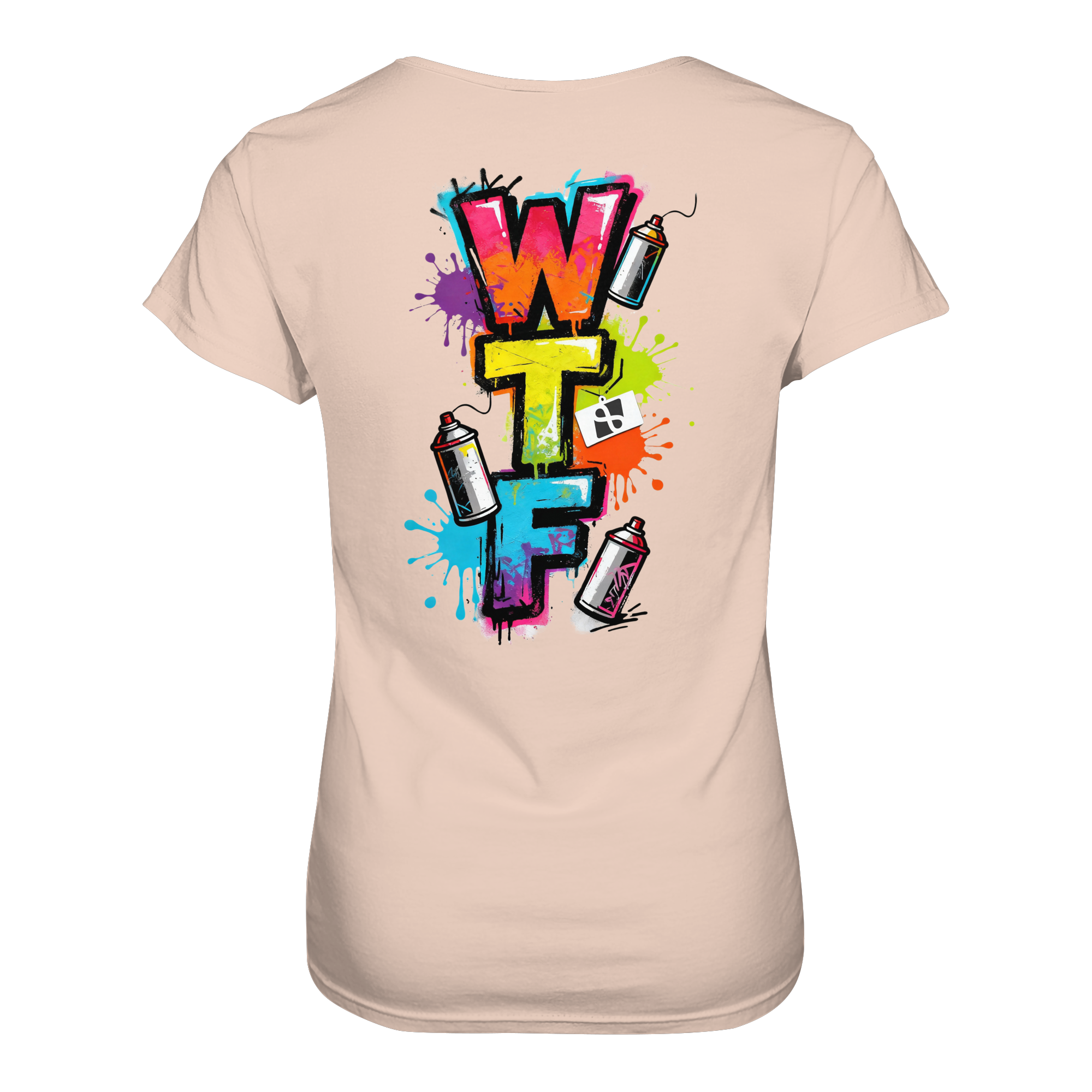 WTF - "Wear The Fair" Print mit besticktem Emblem - Ladies Organic Shirt