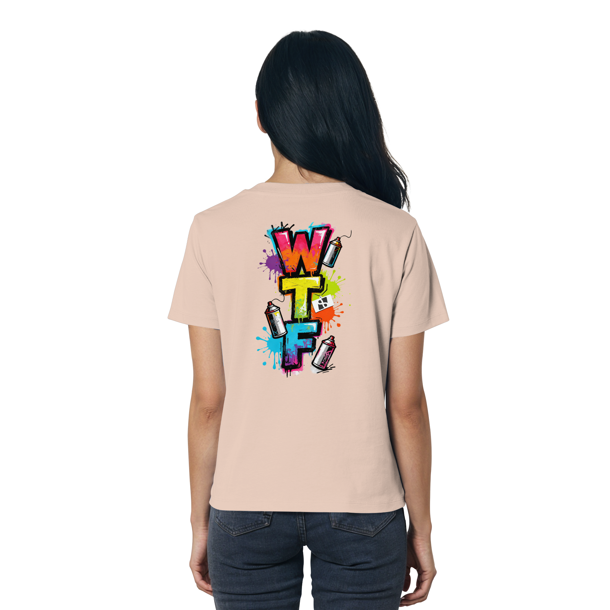 WTF - "Wear The Fair" Print mit besticktem Emblem - Ladies Organic Shirt