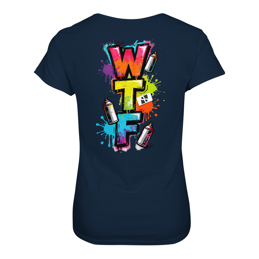 WTF - "Wear The Fair" Print mit besticktem Emblem - Ladies Organic Shirt