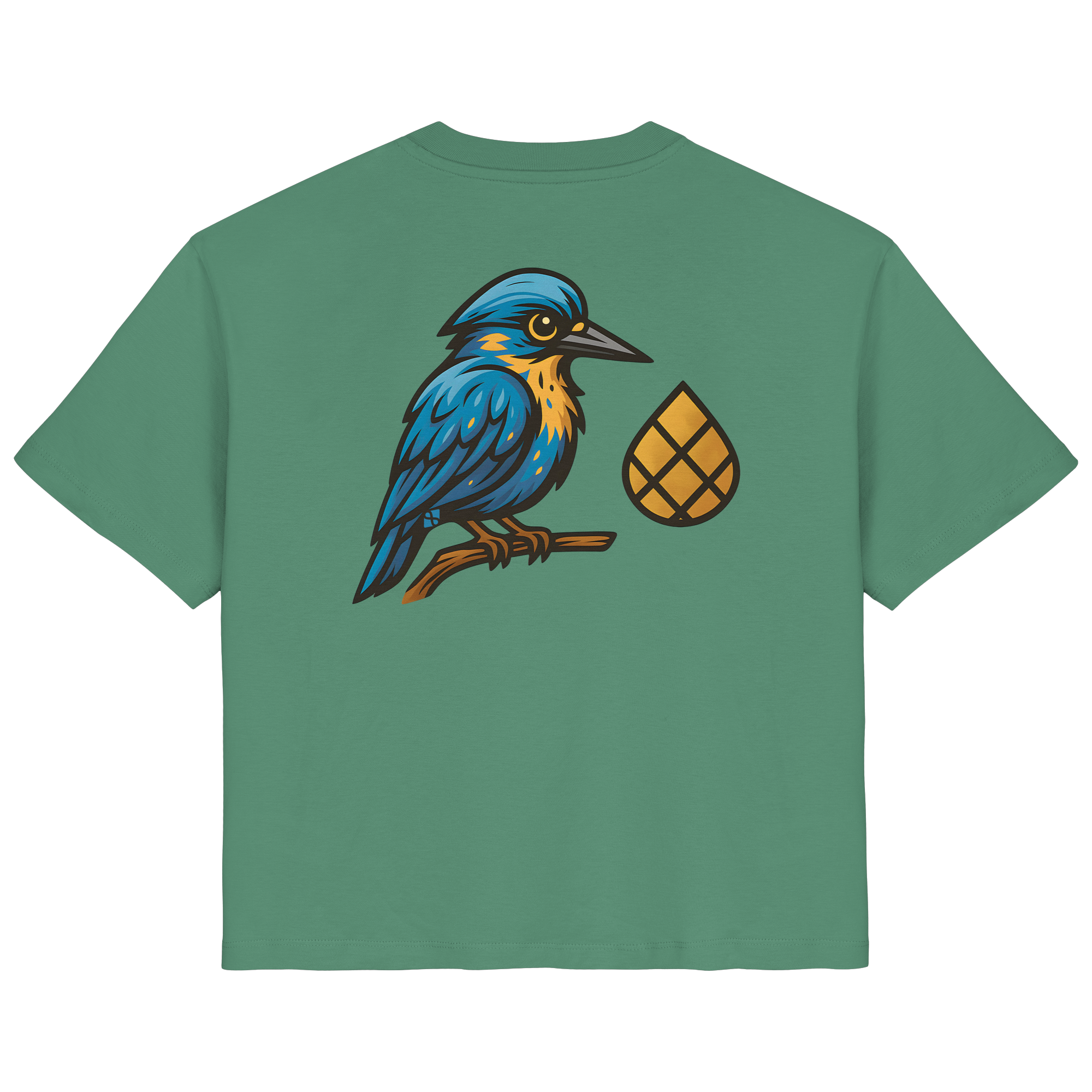 Tannenhäher mit Zirbelnuss + Emblem Stick - Ladies Organic Shirt