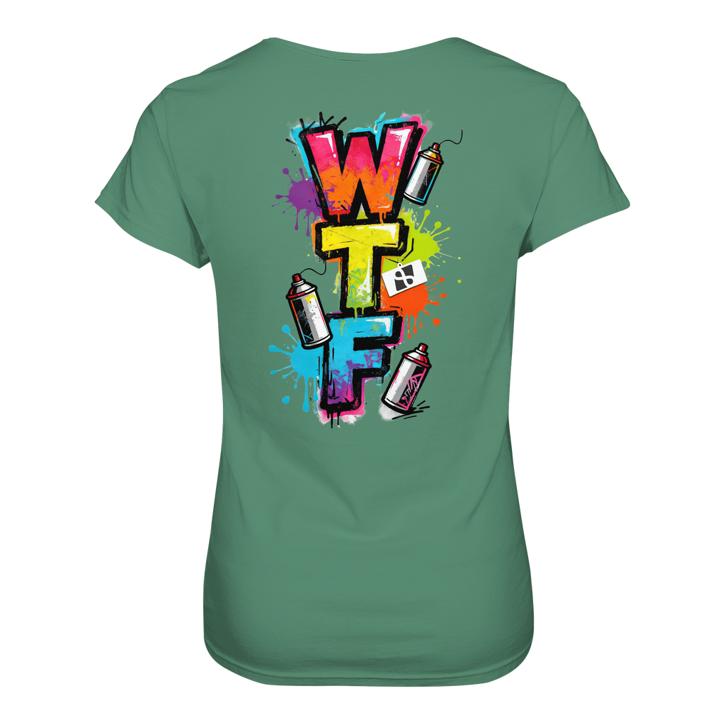 WTF - "Wear The Fair" Print mit besticktem Emblem - Ladies Organic Shirt