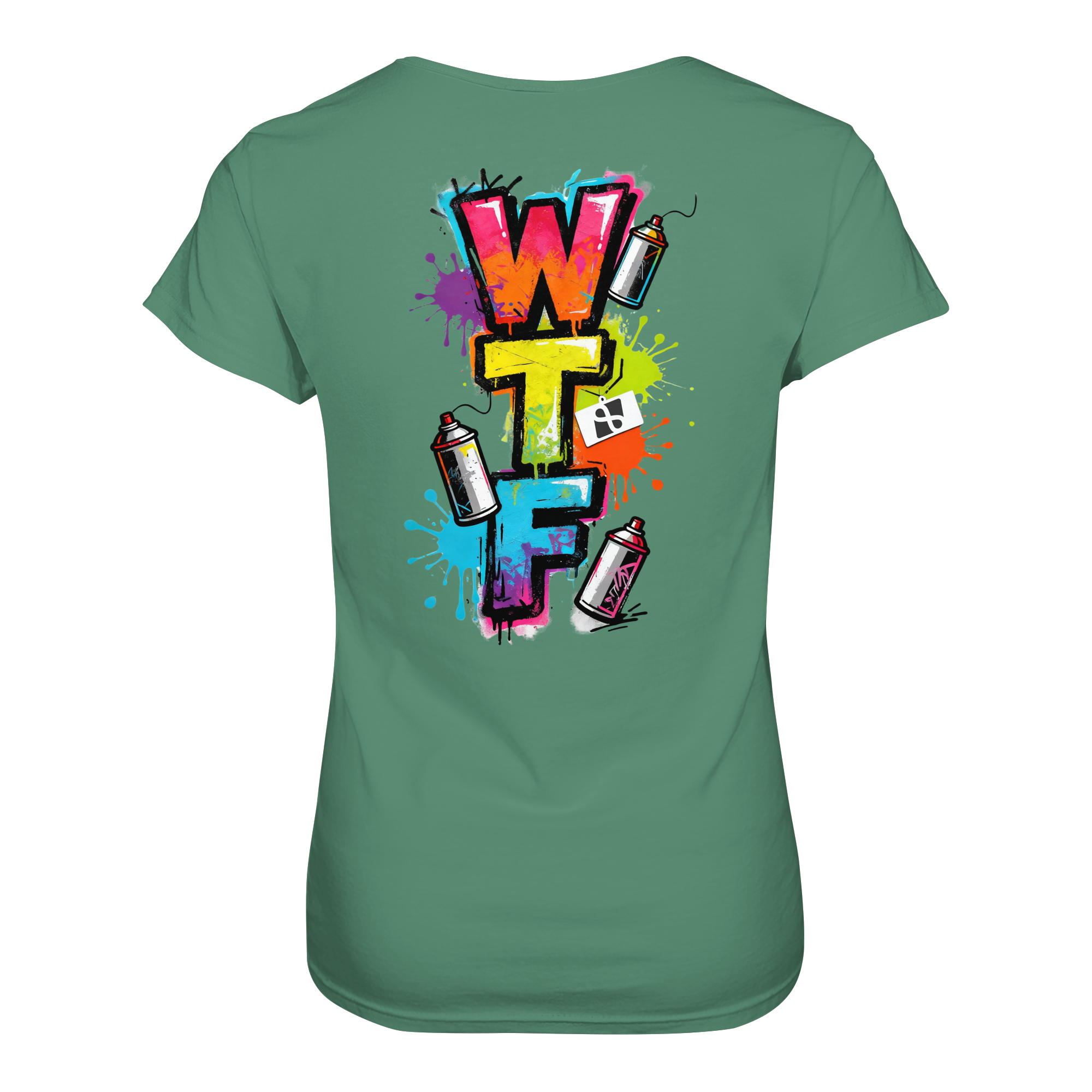 WTF - "Wear The Fair" Print mit besticktem Emblem - Ladies Organic Shirt
