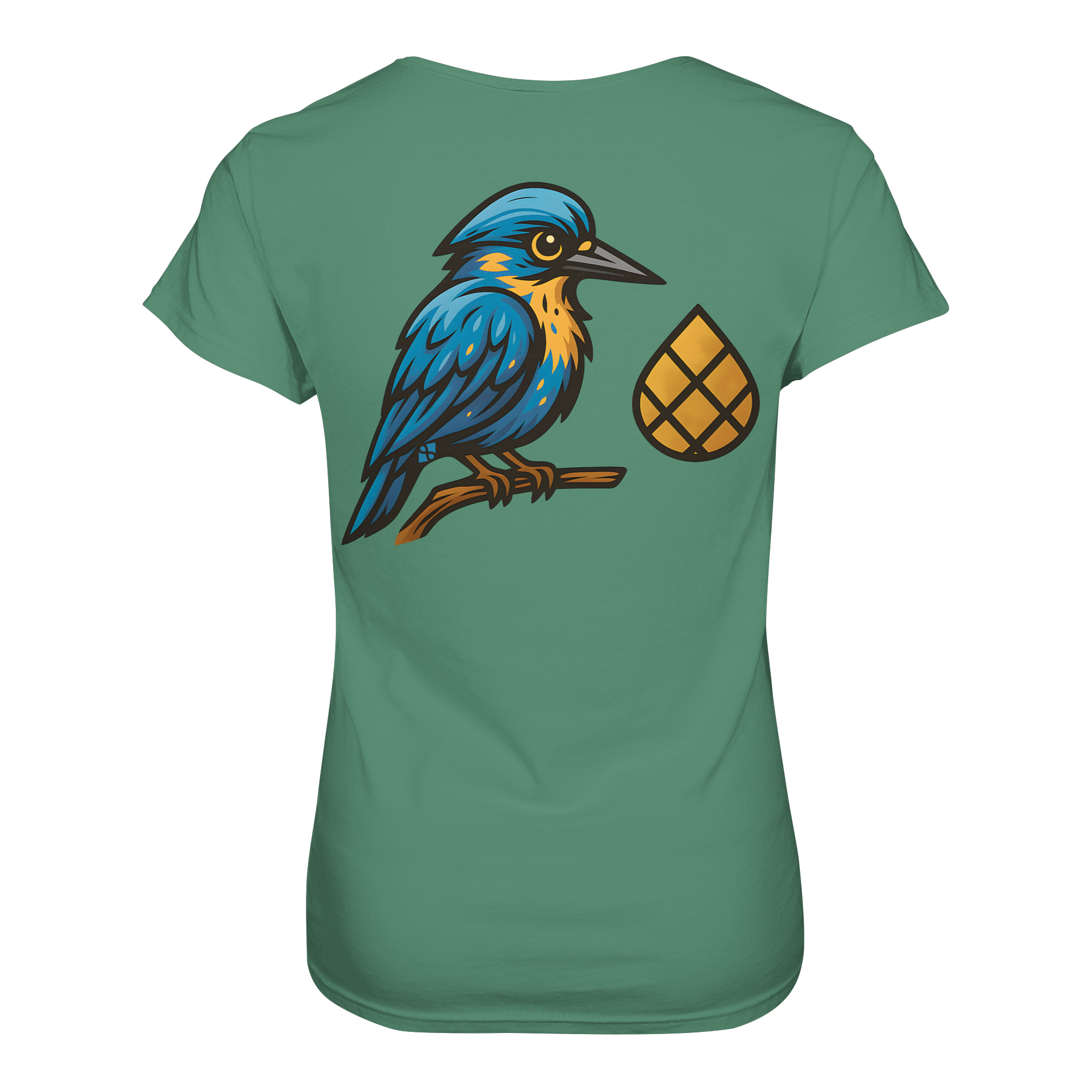 Tannenhäher mit Zirbelnuss + Emblem Stick - Ladies Organic Shirt