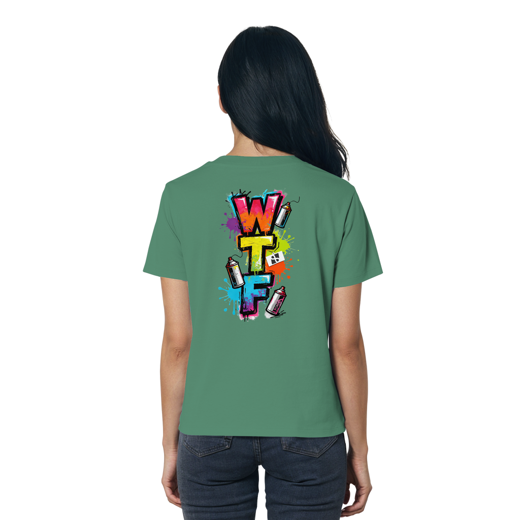 WTF - "Wear The Fair" Print mit besticktem Emblem - Ladies Organic Shirt