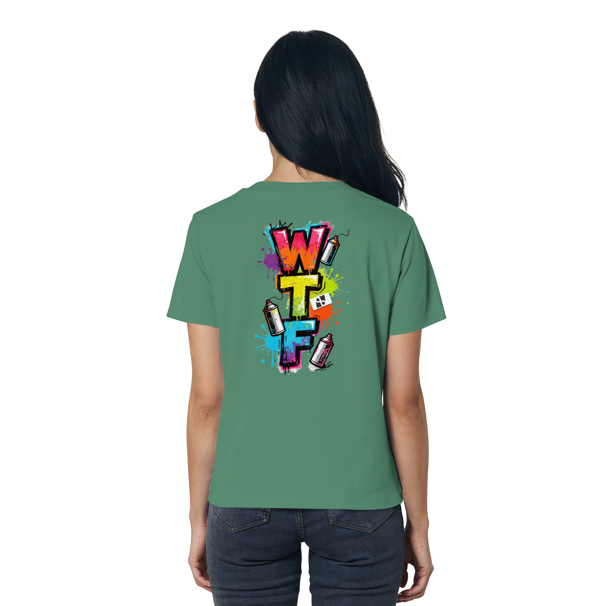 WTF - "Wear The Fair" Print mit besticktem Emblem - Ladies Organic Shirt