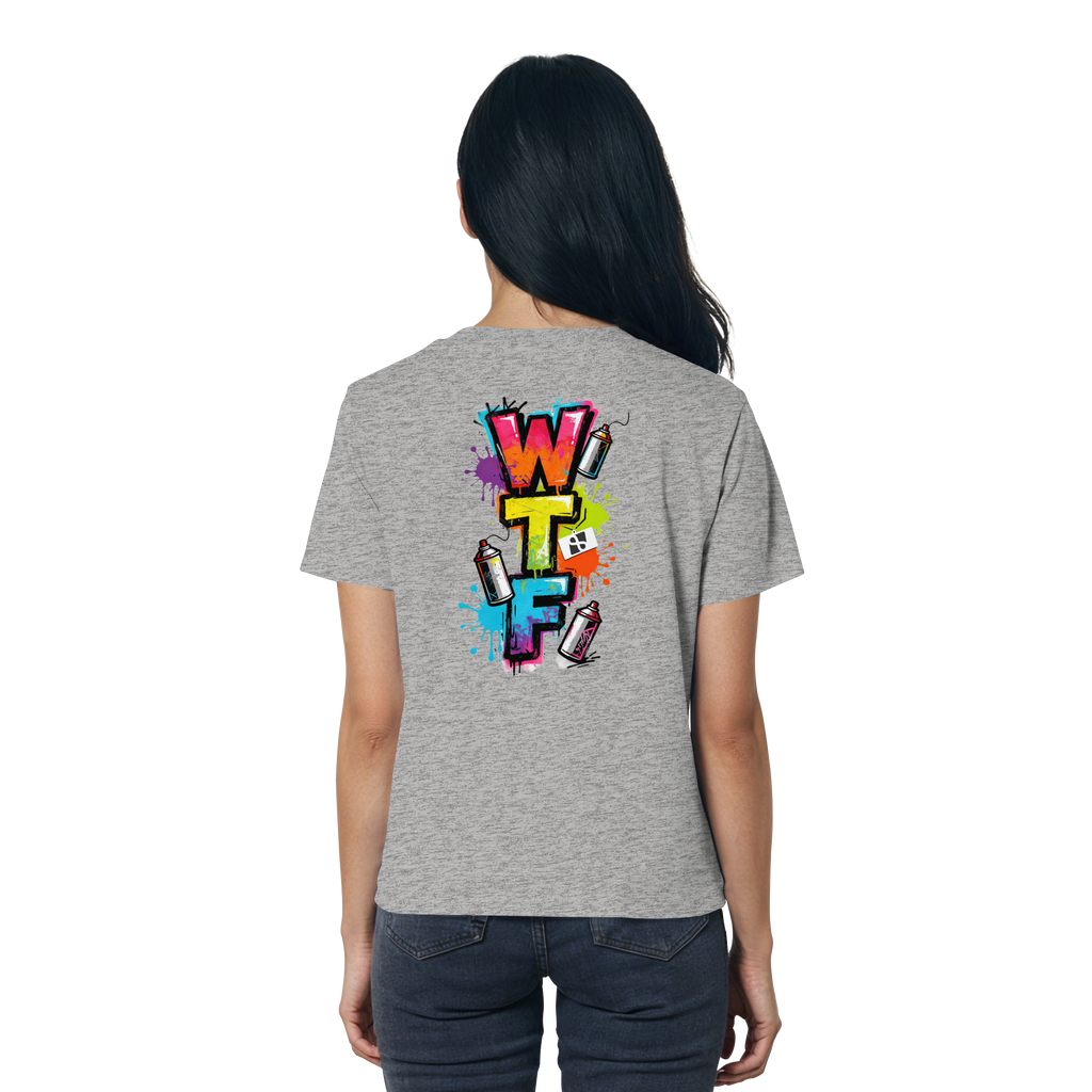 WTF - "Wear The Fair" Print mit besticktem Emblem - Ladies Organic Shirt