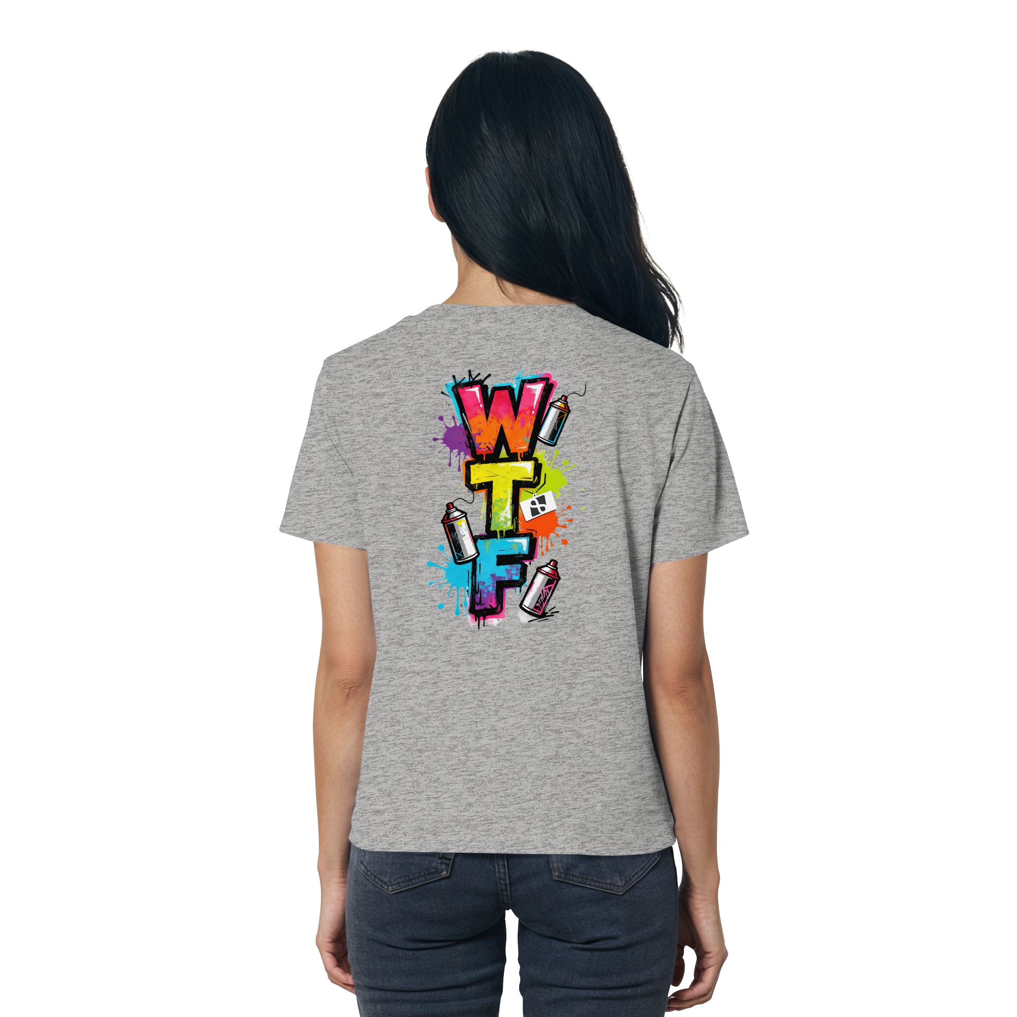 WTF - "Wear The Fair" Print mit besticktem Emblem - Ladies Organic Shirt