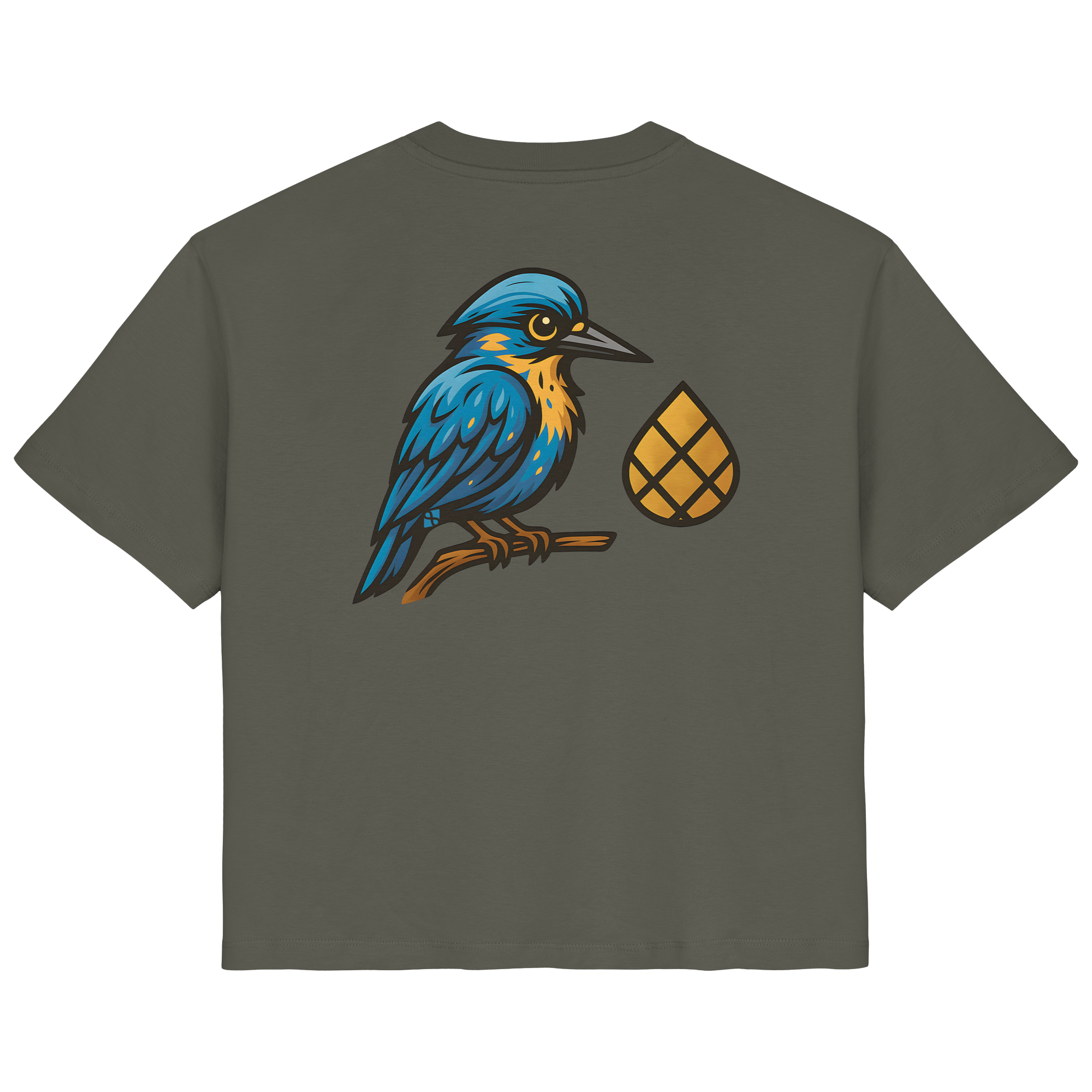 Tannenhäher mit Zirbelnuss + Emblem Stick - Ladies Organic Shirt