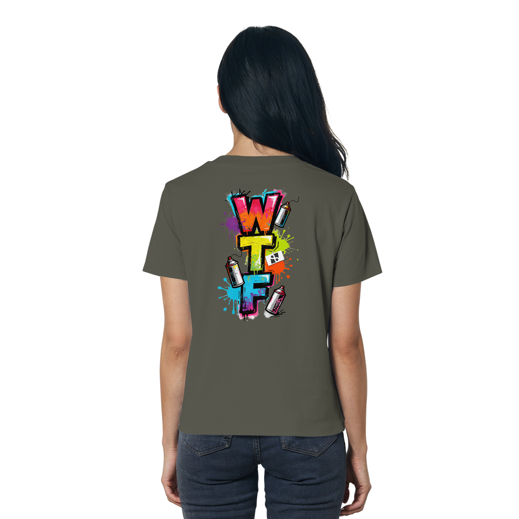 WTF - "Wear The Fair" Print mit besticktem Emblem - Ladies Organic Shirt