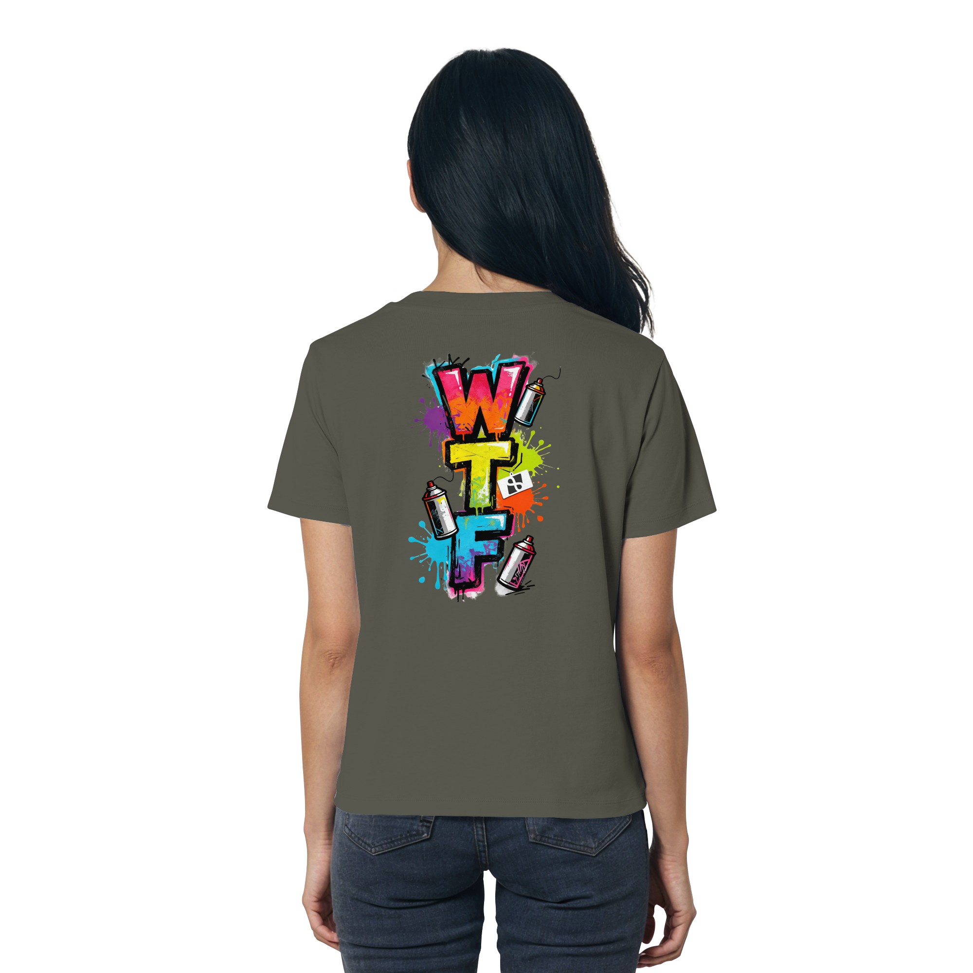 WTF - "Wear The Fair" Print mit besticktem Emblem - Ladies Organic Shirt