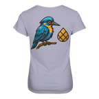 Tannenhäher mit Zirbelnuss + Emblem Stick - Ladies Organic Shirt