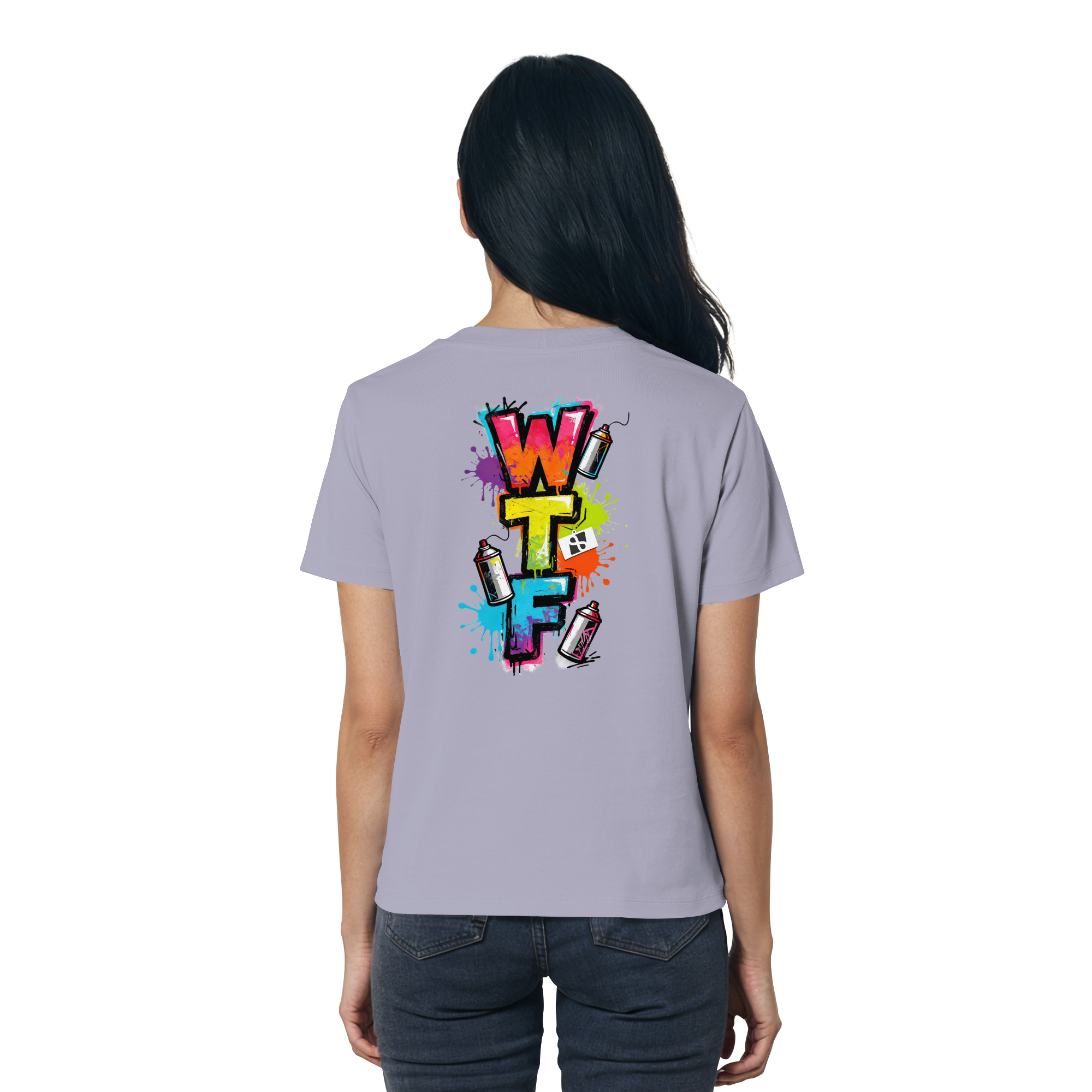 WTF - "Wear The Fair" Print mit besticktem Emblem - Ladies Organic Shirt