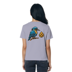 Tannenhäher mit Zirbelnuss + Emblem Stick - Ladies Organic Shirt