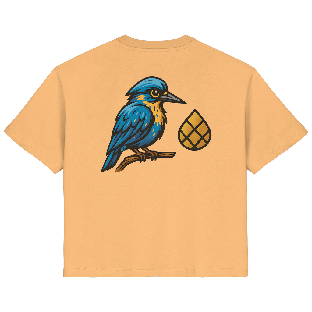 Tannenhäher mit Zirbelnuss + Emblem Stick - Ladies Organic Shirt