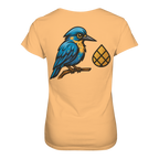 Tannenhäher mit Zirbelnuss + Emblem Stick - Ladies Organic Shirt