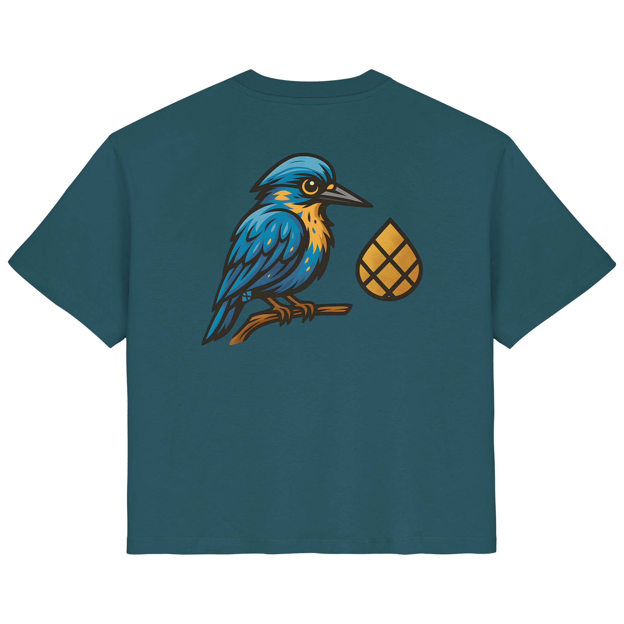 Tannenhäher mit Zirbelnuss + Emblem Stick - Ladies Organic Shirt