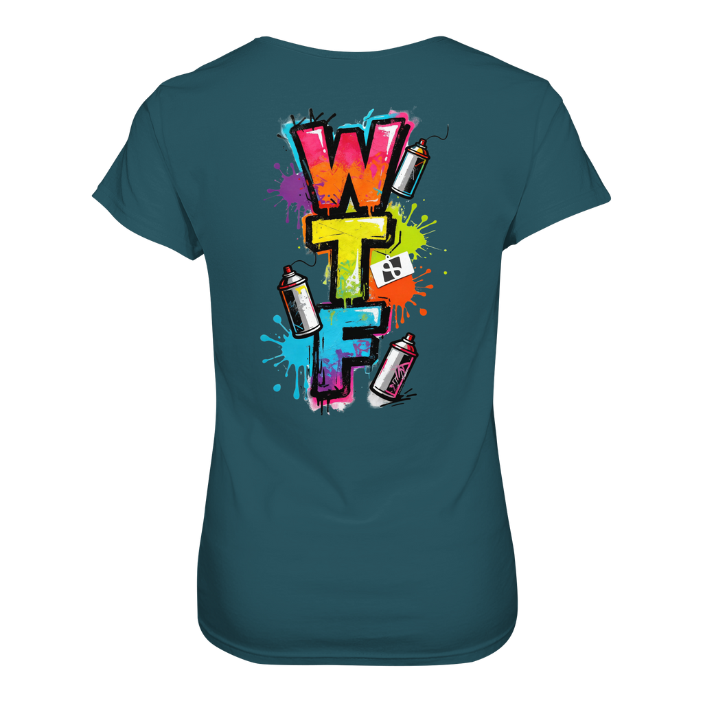 WTF - "Wear The Fair" Print mit besticktem Emblem - Ladies Organic Shirt