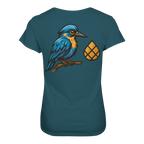 Tannenhäher mit Zirbelnuss + Emblem Stick - Ladies Organic Shirt