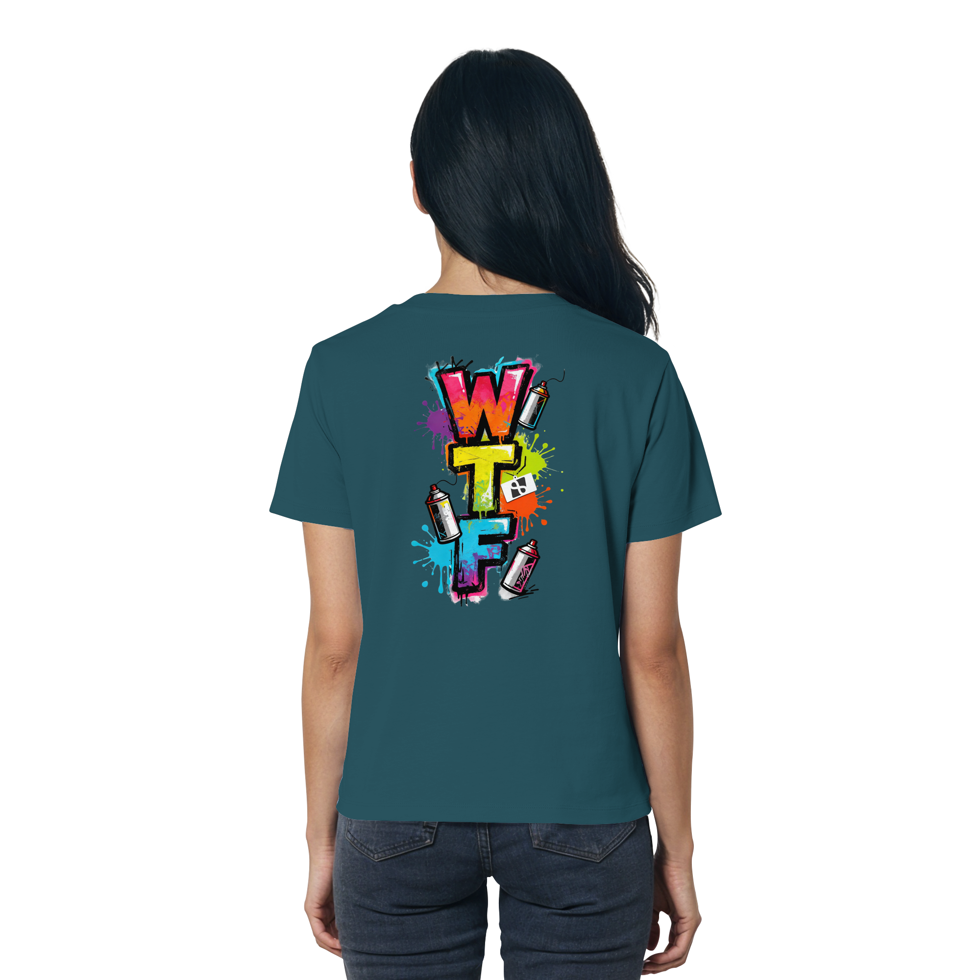 WTF - "Wear The Fair" Print mit besticktem Emblem - Ladies Organic Shirt