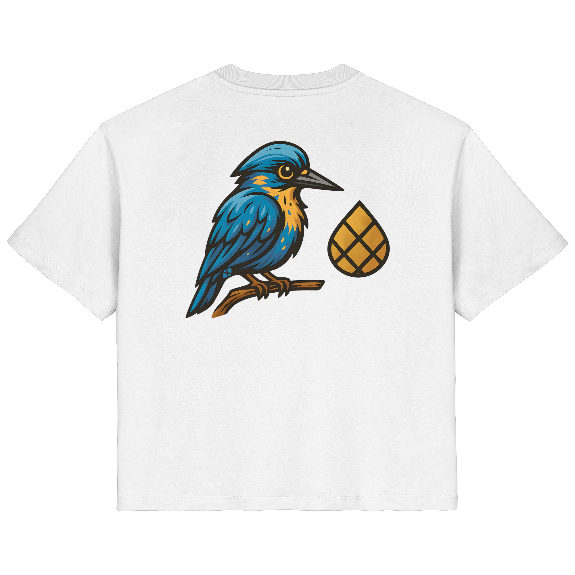 Tannenhäher mit Zirbelnuss + Emblem Stick - Ladies Organic Shirt